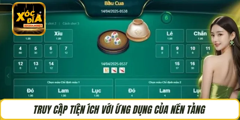 Truy cập tiện ích với ứng dụng của nền tảng
